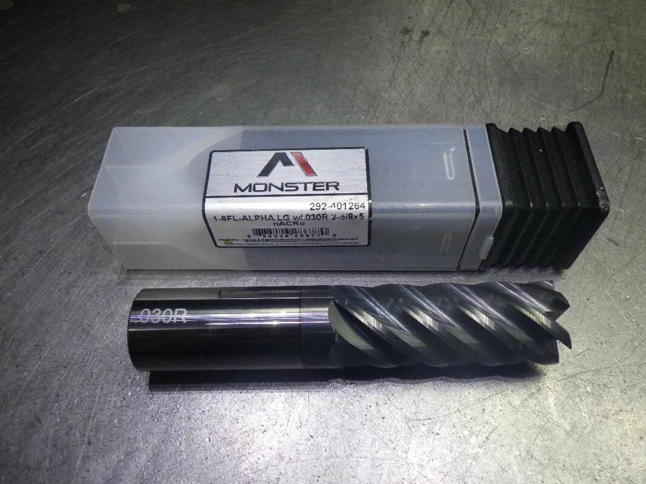 Monster 1" 6 Flute Carbide CR LG Endmill 1" Shank .03" R 292-401264 (LOC1571)