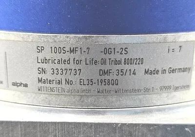 Used WITTENSTEIN alpha GmbH _UNKNOWN_ Speed Reducers South Carolina US | Palmetto Automation #1506748