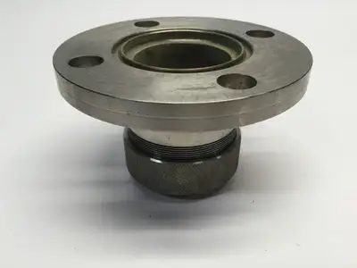 5” OD To 2-7/16" | Unbranded Half Nipple Vac. Flange, Threaded Cap, Approx. , 2-1/4 - Used