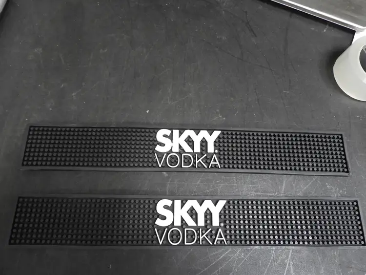Used Falcon Restaurant Supply Used One Skyy Vodka Bar Mat Spill Mat Rail Beer Tap Mat 22.5"x3.25"x7/16" Food, Restaurant, & Bakery Parts & Accessories Illinois US | Falcon Restaurant Supply #1378030