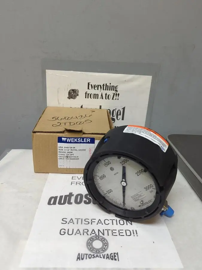New | in-Stock WEKSLER SW0739-08 Universal Pressure Meters Ohio US | Surplus Asset Holdings #1236699