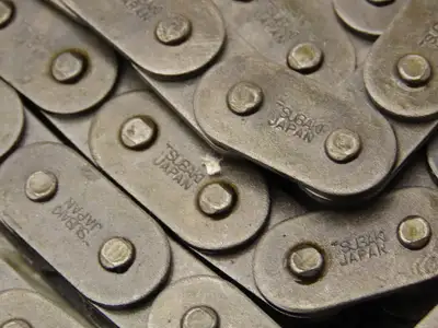 Tsubaki #40 Flat Roller Chain Riveted 10' Length Lot of 2
