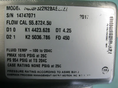 NEW Micro Motion H050 F322N2BAEZZZZ
