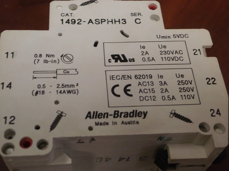 Used Allen-Bradley 1492-ASPHH3 Relays & Switches Arizona US | ASSET CONVERSION SPECIALISTS, INC. #307747