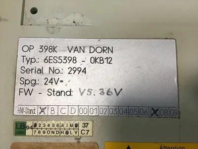 USED VAN DORN 6ES5 398-OKB12