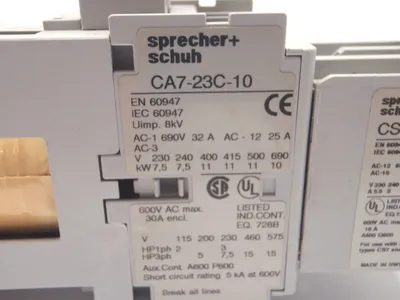 USED SPRECHER + SCHUH CONTACT RELAY