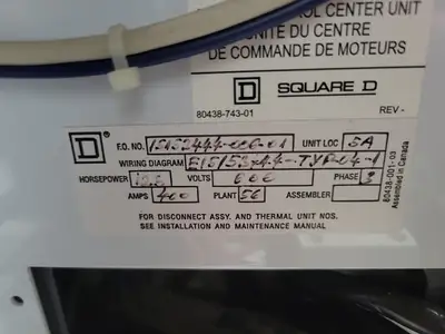 USED SQUARE D MODEL 6