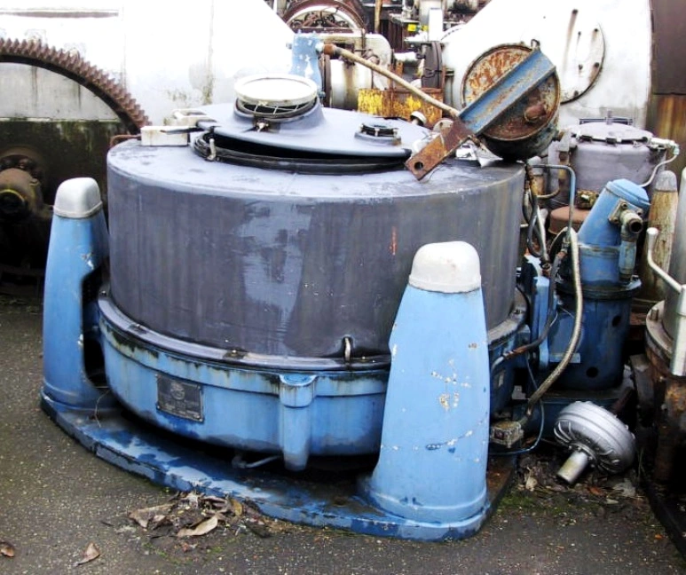 Comi-Condor 1250mm solid basket centrifuge, SS/rubber-lined.