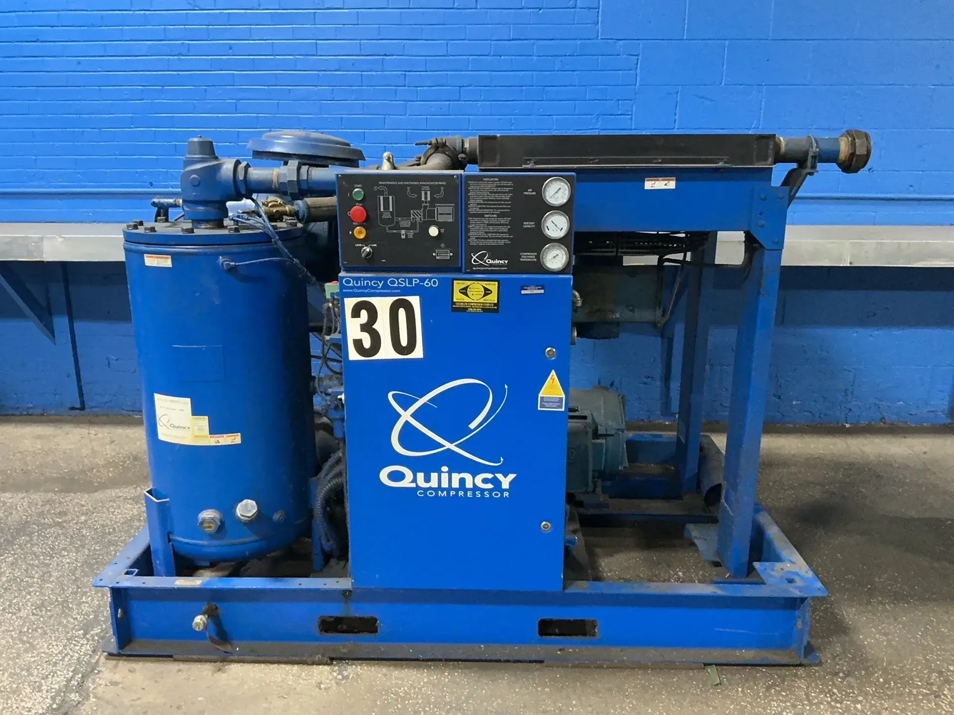 Used 2008 QUINCY COMPRESSOR QSLP60 Rotary Screw & Sliding Vane Air Compressors Ohio US | HGR 24 #1787408