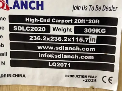 SDLANCH High End Carport 20 x 20 (SDLC2020)