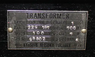 Kyoshin Keisoku 1-Phase Transformer, 700VA