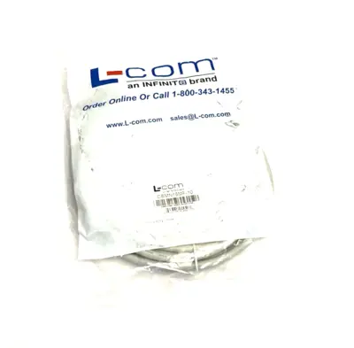 NEW L-COM DELUXE MOLDED D-SUB CABLE, DB15 MALE / FEMALE, 10.0 FT