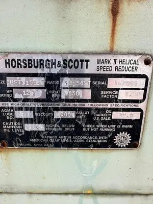 USED HORSBURGH & SCOTT MARK 2 HELICAL SPEED REDUCER
