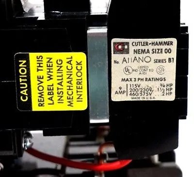 NEW CUTLER HAMMER A11ANOAB STARTER SER.B1