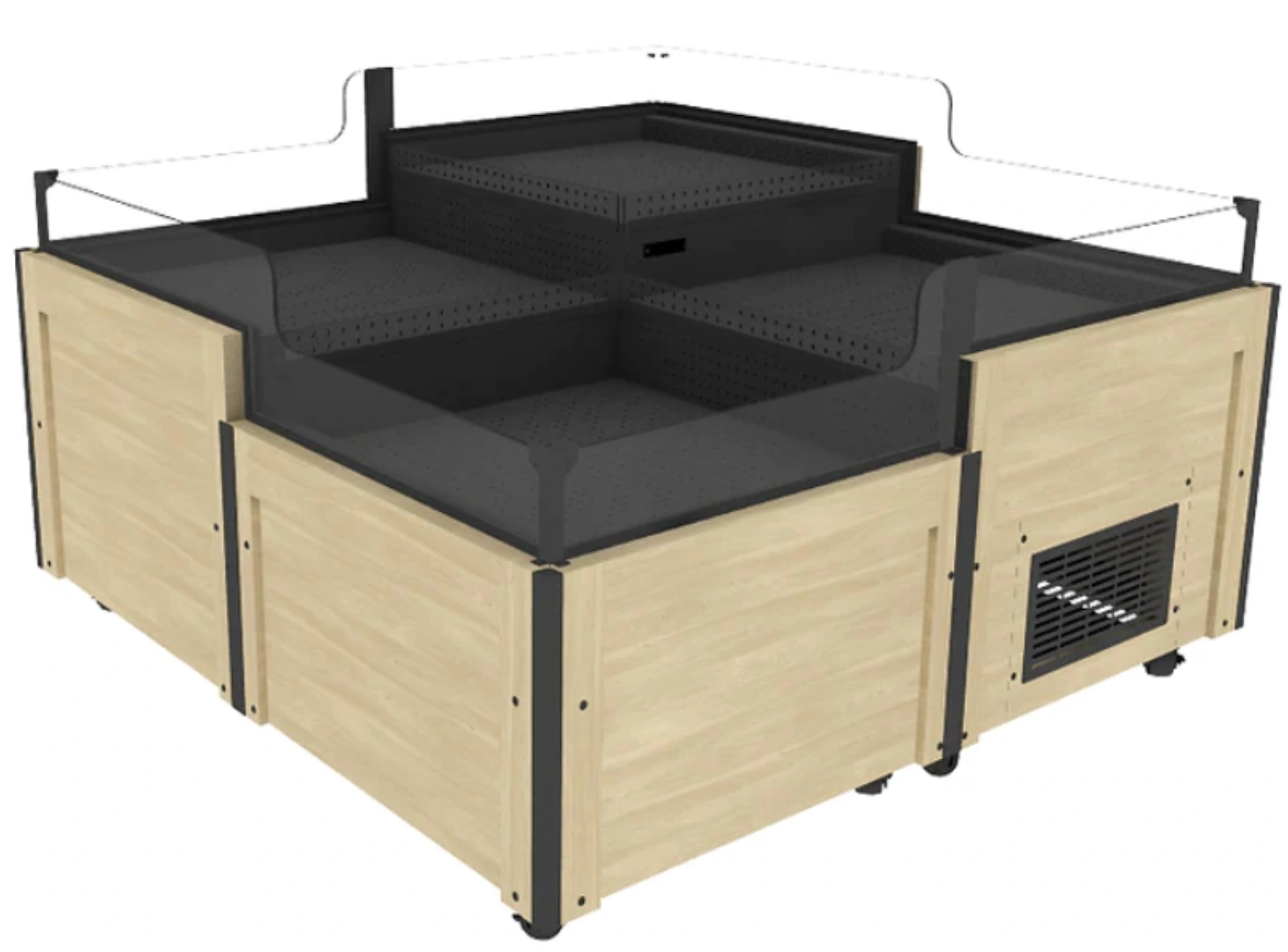 74-0071 TM Rob 6x6-SLT Euro Table Self Contained Orchard Bin w/ Under-Bunker