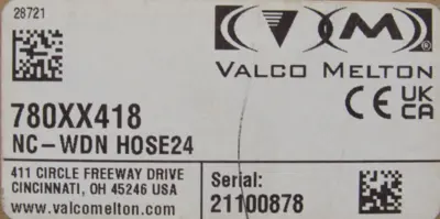 NEW VALCO MELTON 780XX418 HOT MELT GLUE HOSE 24FT