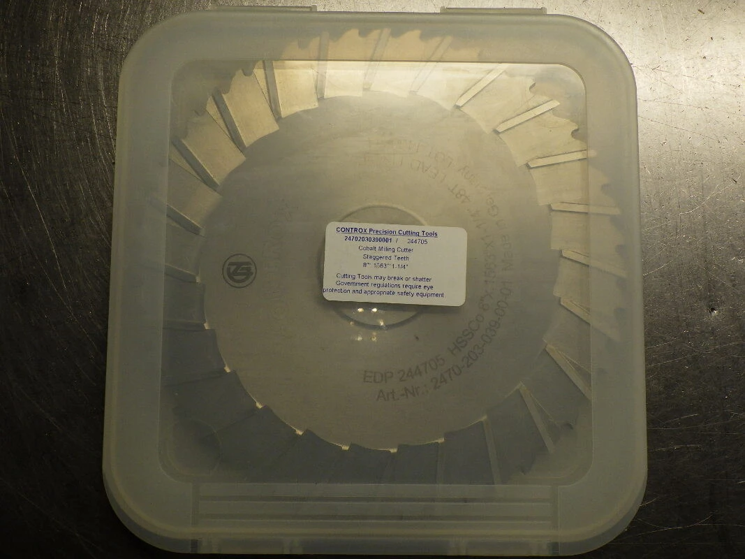 Controx 8" x 5/32" HSSCo Slot Saw 1.25" Arbor 48 Teeth 244705 (LOC3258B)