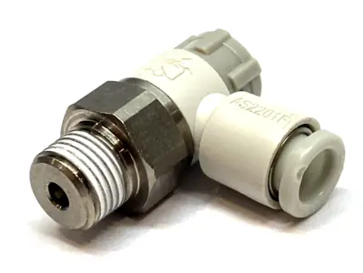 New | in-Stock SMC Speed Controller Valve 1/8" NPT x 8mm Elbow Pump & Valve Parts Michigan US | Maverick Industrial Sales #1391258