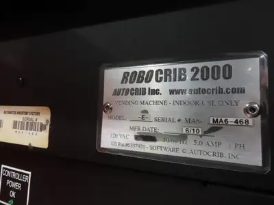 AutoCrib RoboCrib 2000 Industrial Parts Vending Machine  *Not Working