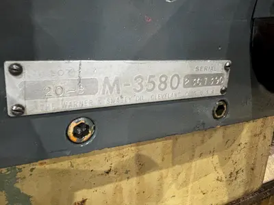 12.5" HOLLOW SPINDLE WARNER & SWASEY MODEL 4A (M-3580) SQUARE HEAD & 12' EXTENDED BED TURRET LATHE: YOBRO #24423