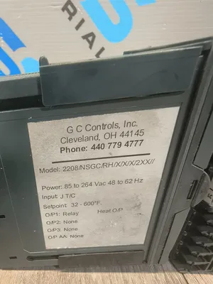 Used GC Controls Inc. 2208/NSGC/RH/X/X/X/2XX// Temperature Controls South Carolina US | ESS Industrial Equipment Sales #1260369