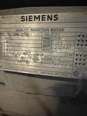 USED SIEMENS SQUIRREL CAGE