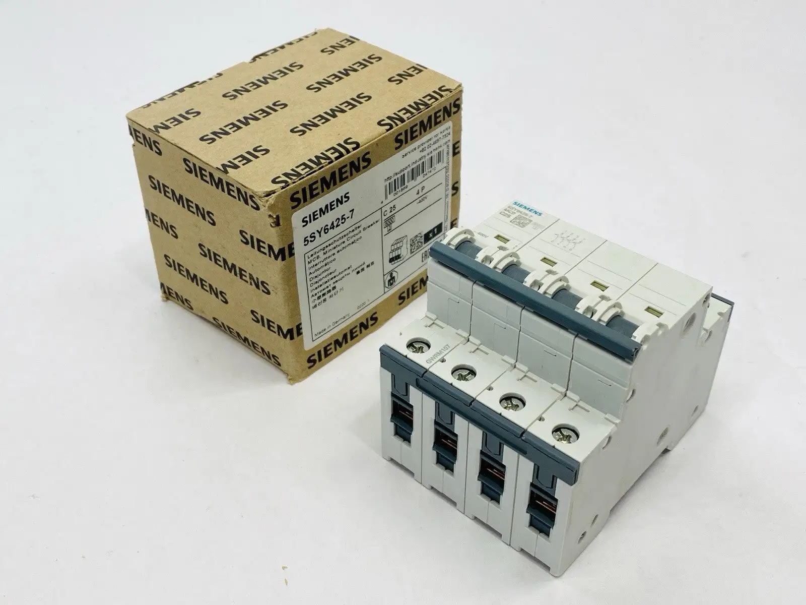 5SY6425-7 | Siemens  Miniature Circuit Breaker 4-Pole 25A 400V - New Other