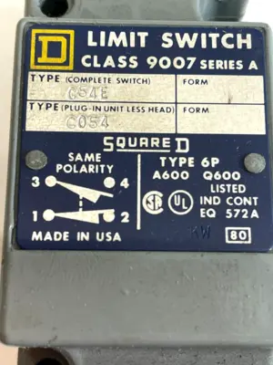 NEW SQUARE D 9007-C54E TURRET HEAD SWITCH SER. A 9007C54E