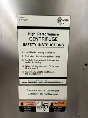 Used _UNKNOWN_ _UNKNOWN_ Basket Top Unload Centrifuges Florida US | Sanders Equipment #1324397