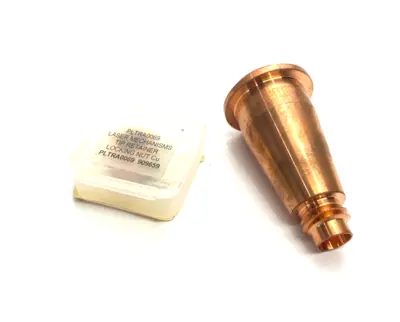 909658, PLTRE0055, 909659, PLTRA0069 | Laser Mechanisms PLTRE0055 Tip Retainer Extension & PLTRA0069 Locking Nut - New