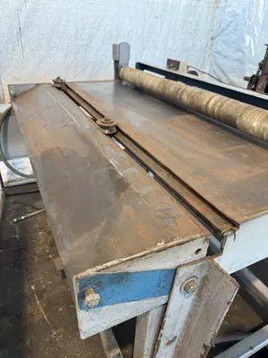 48” WIDE CUT-TO-LENGTH LINE: FAMCO SHEAR WITH FEED ROLL & AMS CONTROLS: STOCK #23384