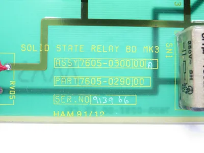 USED PRESSTECH 7605-0290-00 SOLID STATE RELAY BD ASSY# 7605-0300-00-A 7605029000