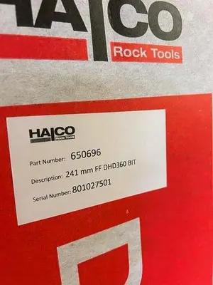 Used HALCO (STRICKFORCE6) IR DHD 360 SHANK 9-1/2” HEAD HAMMER BIT Drills Pennsylvania US | East West Machinery & Drilling #1417602