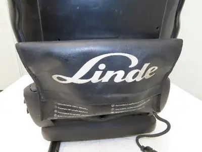 Grammer Forklift Seat Black Vinyl Adjustable Removed From Linde 0015225372