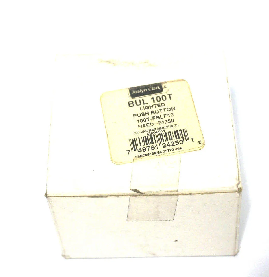 NEW JOSLYN CLARK 100T-PBLF10 PUSHBUTTON 100TPBLF10