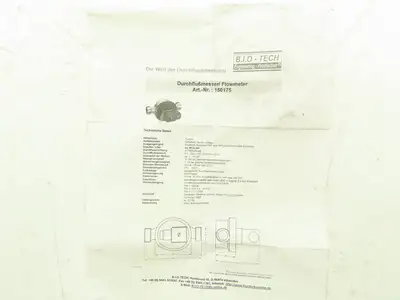 Bio-Tech 150175 Flow Meter Sensor 24VDC R3/4" 50L/min