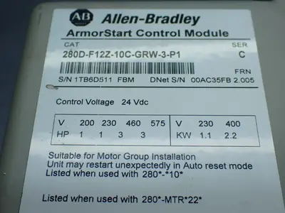 USED ALLENBRADLEY 280DFN10R