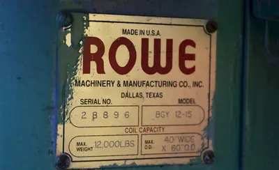 USED ROWE BGY12-15