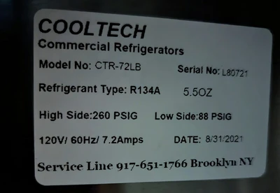NEW Cooltech New CTR-72LB