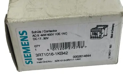 NEW SIEMENS 3RT1016-1KB42 CONTACTOR 3RT10161KB42
