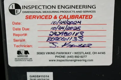 USED 1995 OGP TOP BENCH, 1995, CALIBRATED ON 10/24/2024