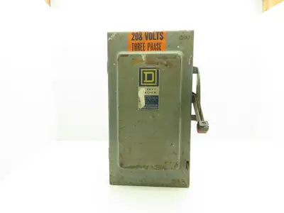 Square D H363 Fusible Safety Disconnect Switch 100A 480/600 VAC Ser D2