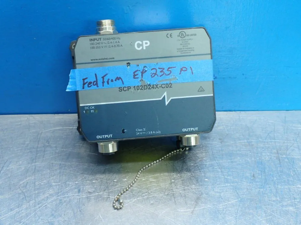 Used SOLA SCP102D24XC02 Power Supplies | HGR 24 #738823