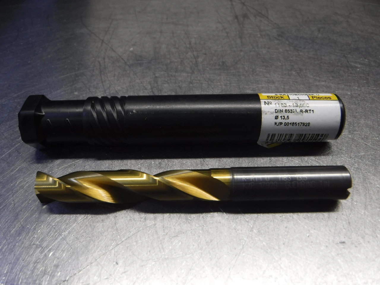Guhring 13.50mm 2 Flute Carbide Coolant Thru Drill 1183-13.500 (LOC2041B)