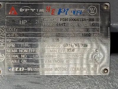 NEW TECO-WESTINGHOUSE PDH100C6TE5-RB