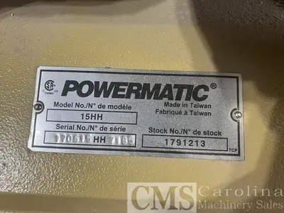 USED POWERMATIC 15 HH PLANER