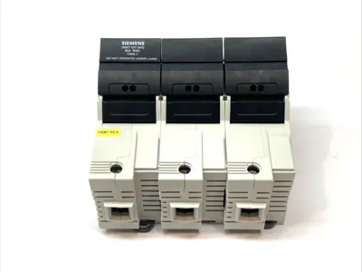 Used Siemens Fuse Holder Class J 60A 600V w/ 3x Bussman LPJ-40SP Fuses Fuse Accessories Michigan US | Maverick Industrial Sales #1389521