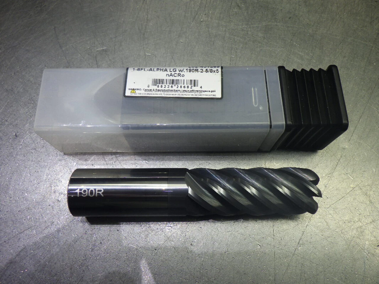 Monster 1" 6 Flute Carbide CR LG Endmill 1" Shank .19 R 292-401269 (LOC374)