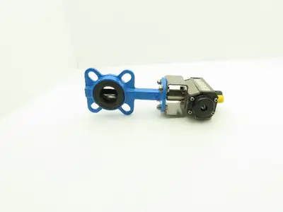 Tri-Matic AG 0004A088 1.5"x 2" Wafer Butterfly Valve w/Pneumatic Spring Actuator