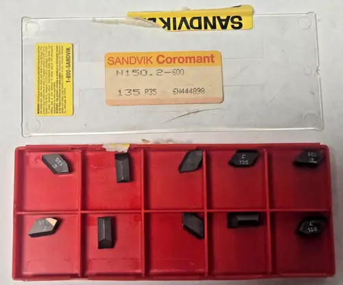 SANDVIK Coromant N150.2 600 135 P35 Grooving Lathe Carbide Inserts 10 Pcs New